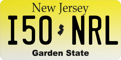 NJ license plate I50NRL