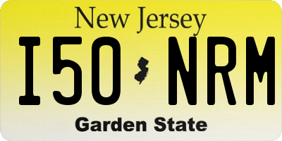 NJ license plate I50NRM
