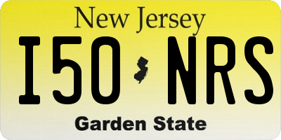 NJ license plate I50NRS