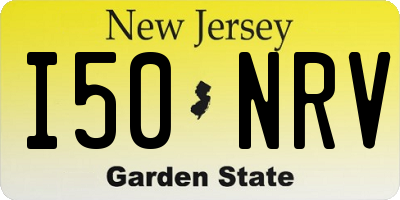 NJ license plate I50NRV