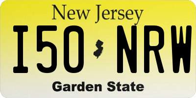 NJ license plate I50NRW