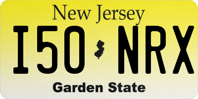 NJ license plate I50NRX