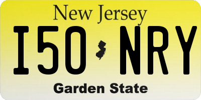 NJ license plate I50NRY