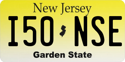 NJ license plate I50NSE