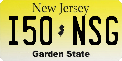 NJ license plate I50NSG