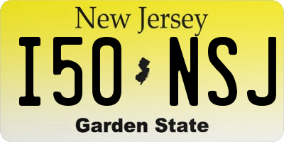 NJ license plate I50NSJ