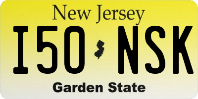 NJ license plate I50NSK