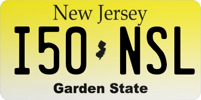 NJ license plate I50NSL
