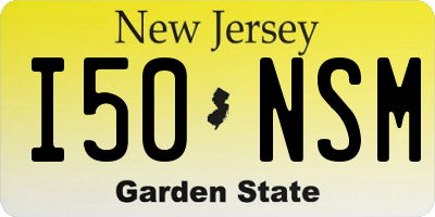 NJ license plate I50NSM