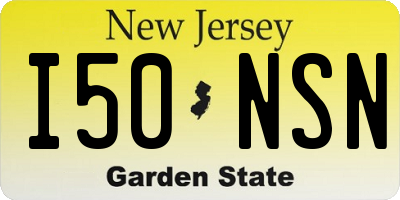 NJ license plate I50NSN