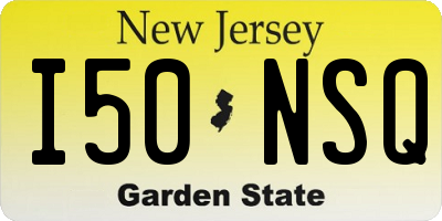 NJ license plate I50NSQ