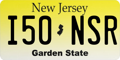 NJ license plate I50NSR