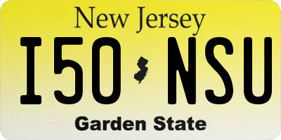 NJ license plate I50NSU