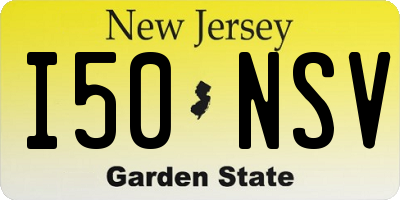 NJ license plate I50NSV