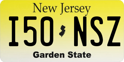 NJ license plate I50NSZ