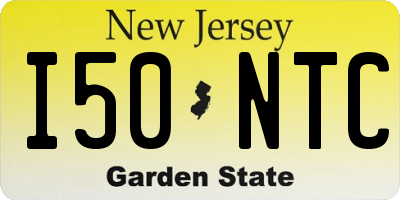 NJ license plate I50NTC