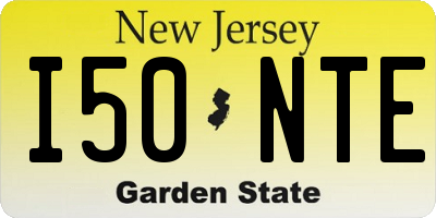 NJ license plate I50NTE