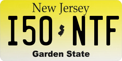 NJ license plate I50NTF