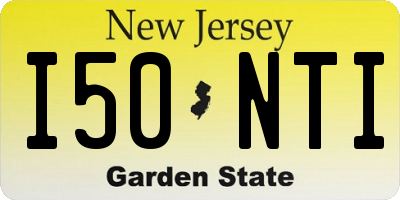 NJ license plate I50NTI