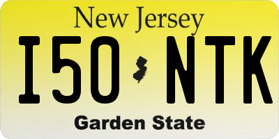 NJ license plate I50NTK