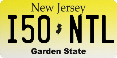 NJ license plate I50NTL