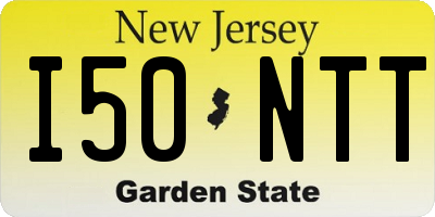 NJ license plate I50NTT