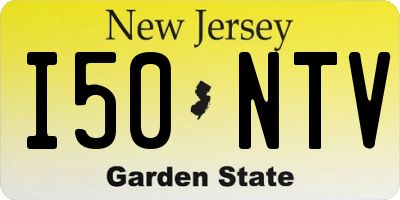 NJ license plate I50NTV