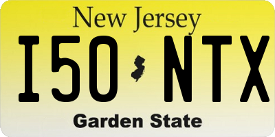 NJ license plate I50NTX