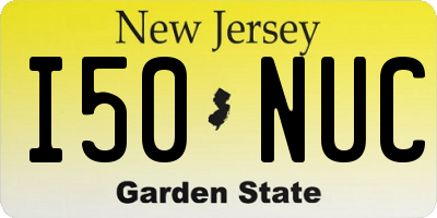 NJ license plate I50NUC