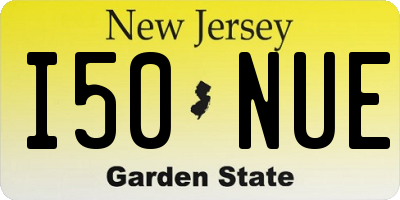 NJ license plate I50NUE