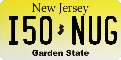NJ license plate I50NUG