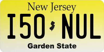 NJ license plate I50NUL