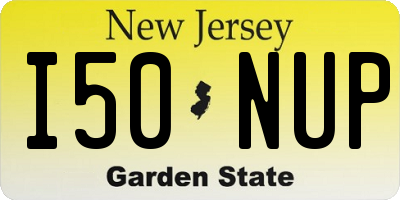 NJ license plate I50NUP