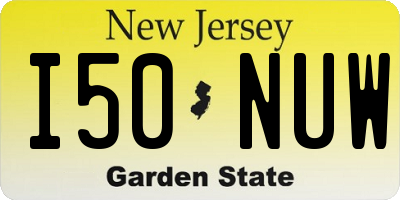 NJ license plate I50NUW
