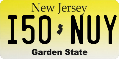 NJ license plate I50NUY