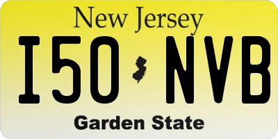 NJ license plate I50NVB