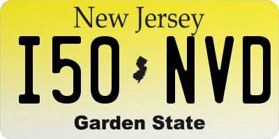 NJ license plate I50NVD