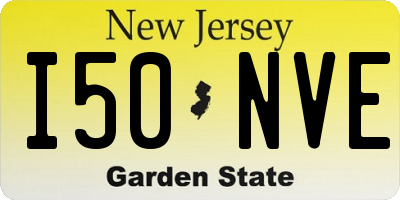 NJ license plate I50NVE