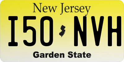 NJ license plate I50NVH