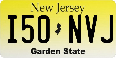 NJ license plate I50NVJ