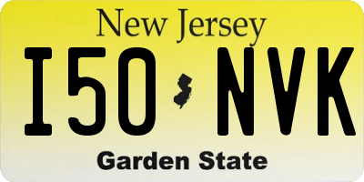 NJ license plate I50NVK