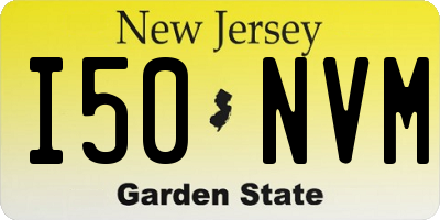NJ license plate I50NVM