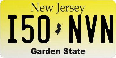 NJ license plate I50NVN
