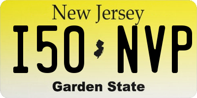 NJ license plate I50NVP