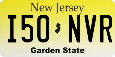 NJ license plate I50NVR