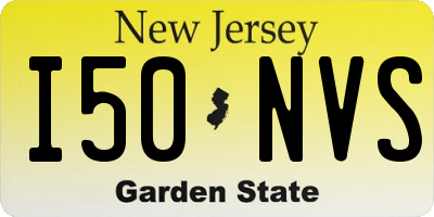 NJ license plate I50NVS