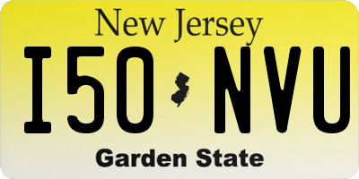 NJ license plate I50NVU