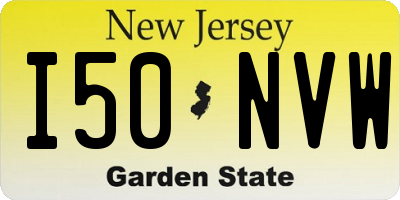 NJ license plate I50NVW