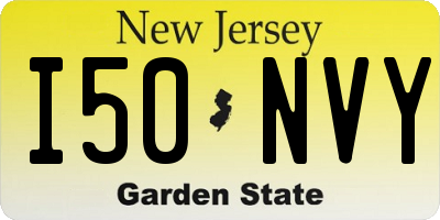 NJ license plate I50NVY
