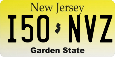NJ license plate I50NVZ
